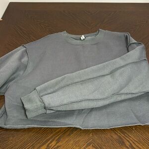 Gray Cropped Sweatshirt